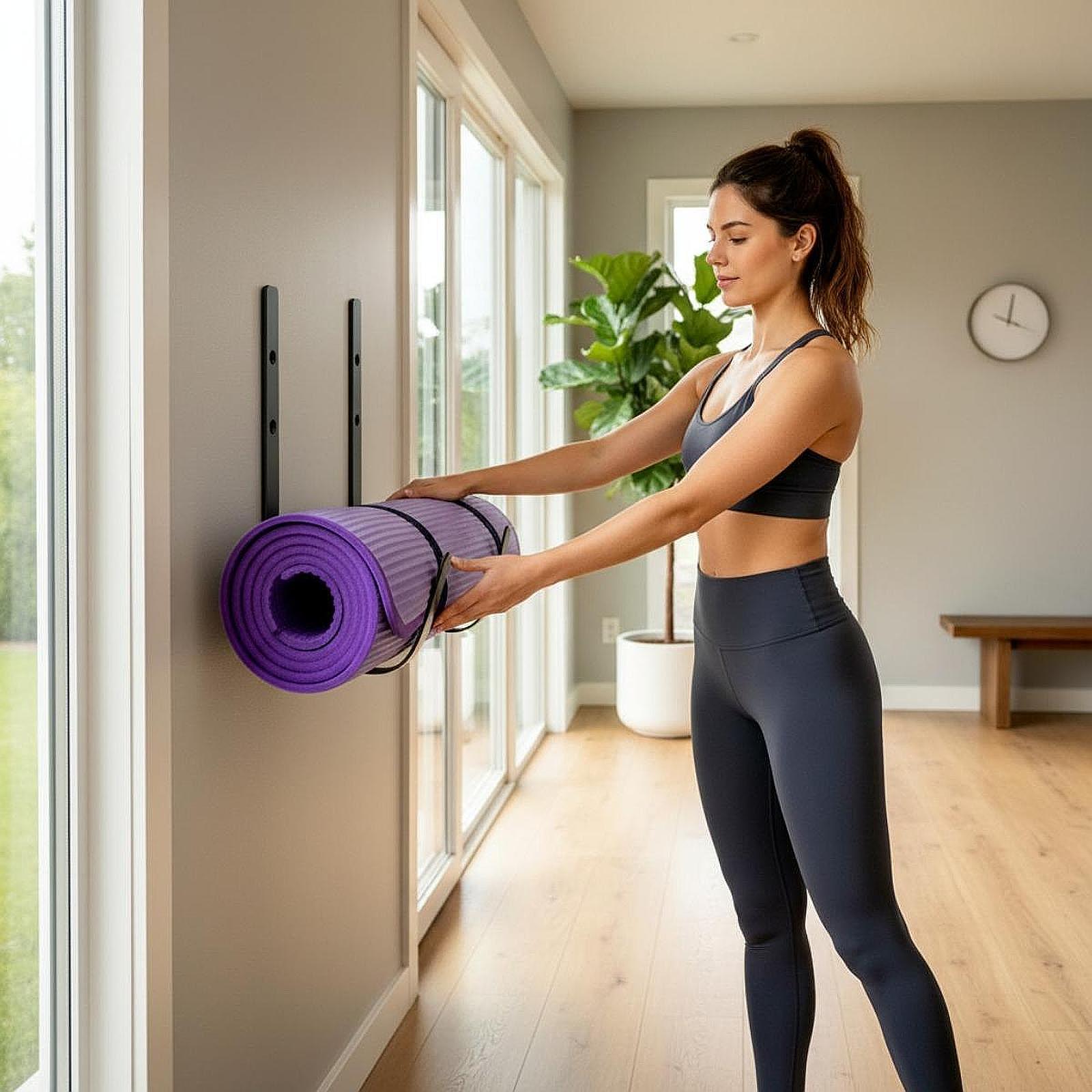 Yoga Of Fitness Mat - Penyangga Matras Yoga untuk Dinding, Penyimpanan