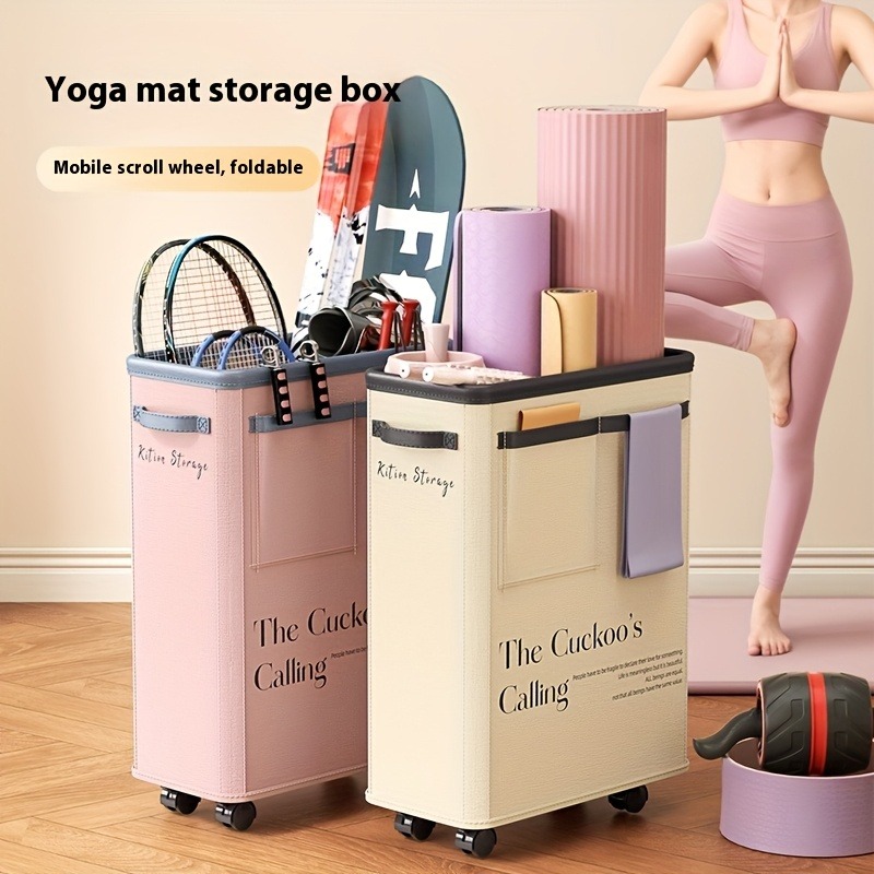 Yoga Of Fitness Mat - Keranjang Penyimpanan Matras Yoga dengan Roda,