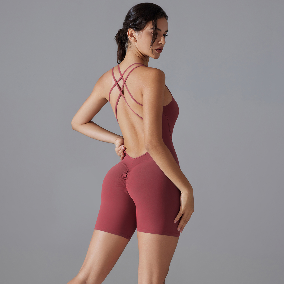 Set Yoga Seksi Punggung Terbuk - Yoga Overall Fitness ulasan dan harga