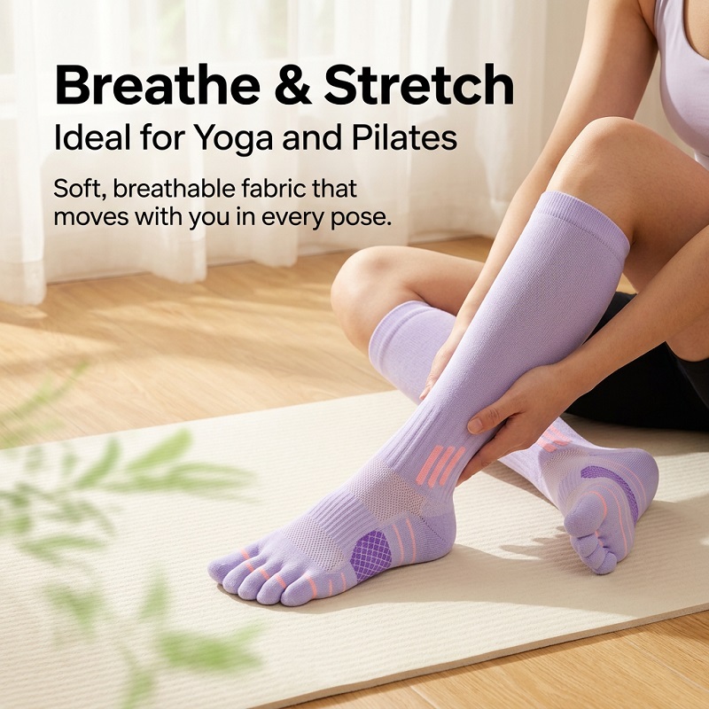 1/6 Pasang Kaus Kaki Panjang W - Yoga & Fitness With Faye The Well Being Studio Abbots Langley ulasan dan harga