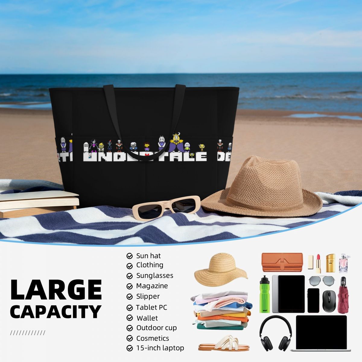 Tas Tote Pantai Teman Monster  - Yoga Fitness Videos Free ulasan dan harga