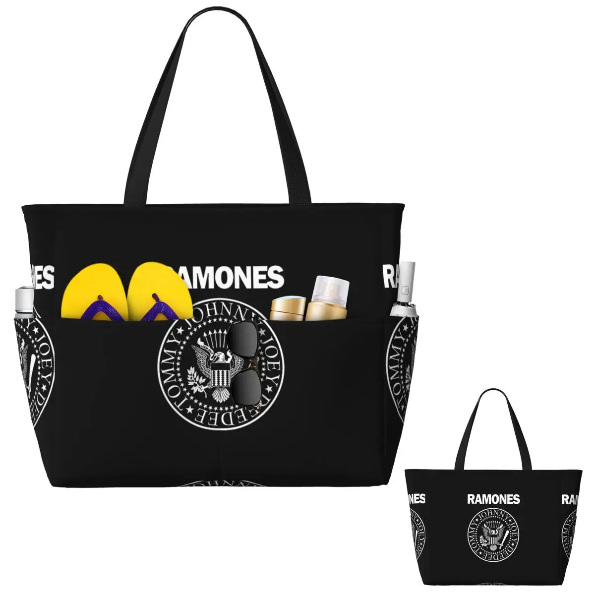 Tas Tote Pantai Ramone Merch,  - Yoga Fitness Merch ulasan dan harga